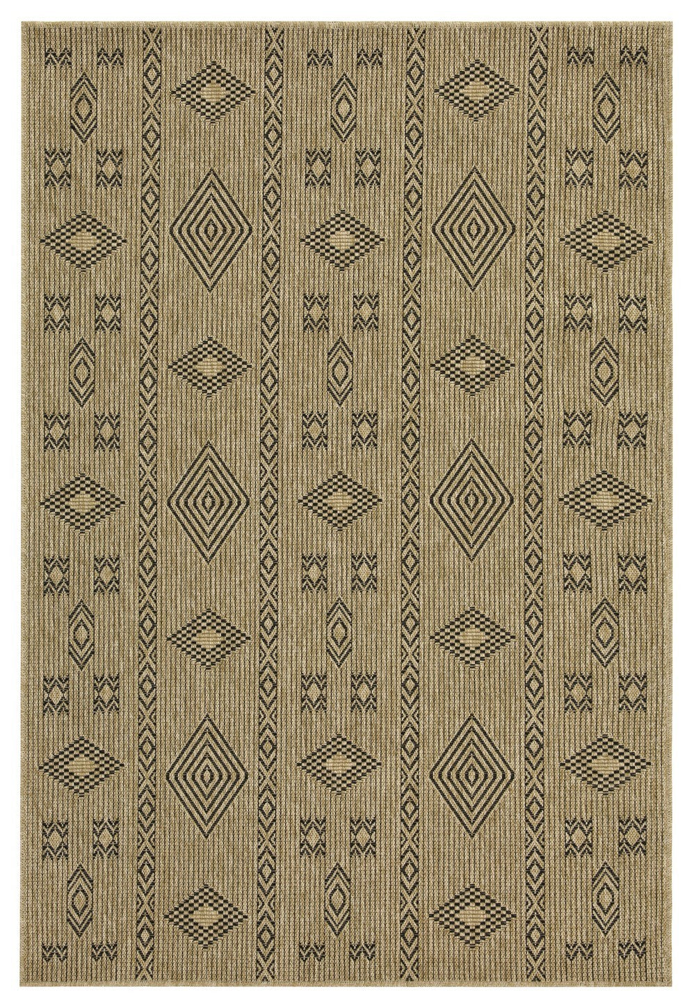 Earth GC_NTL1001 Jute/Black 7 ft. 10 in. x 10 ft. 3 in. Indoor/Outdoor Area Rug