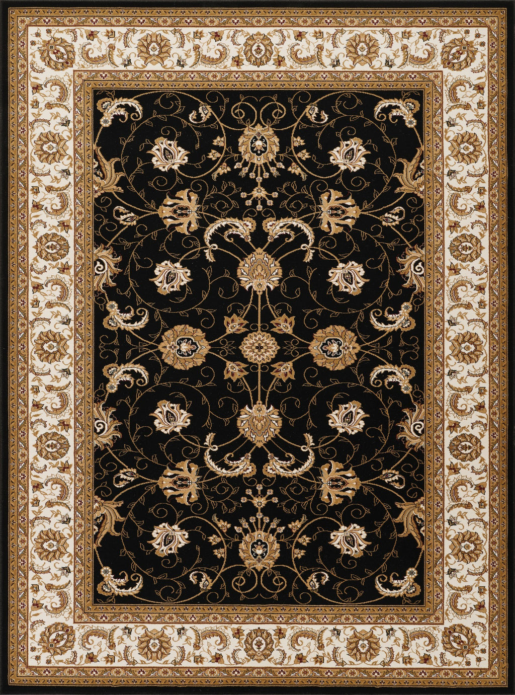 Manchester GC_HER5001 Black 7 ft. 10 in. x 10 ft. 6 in. Area Rug