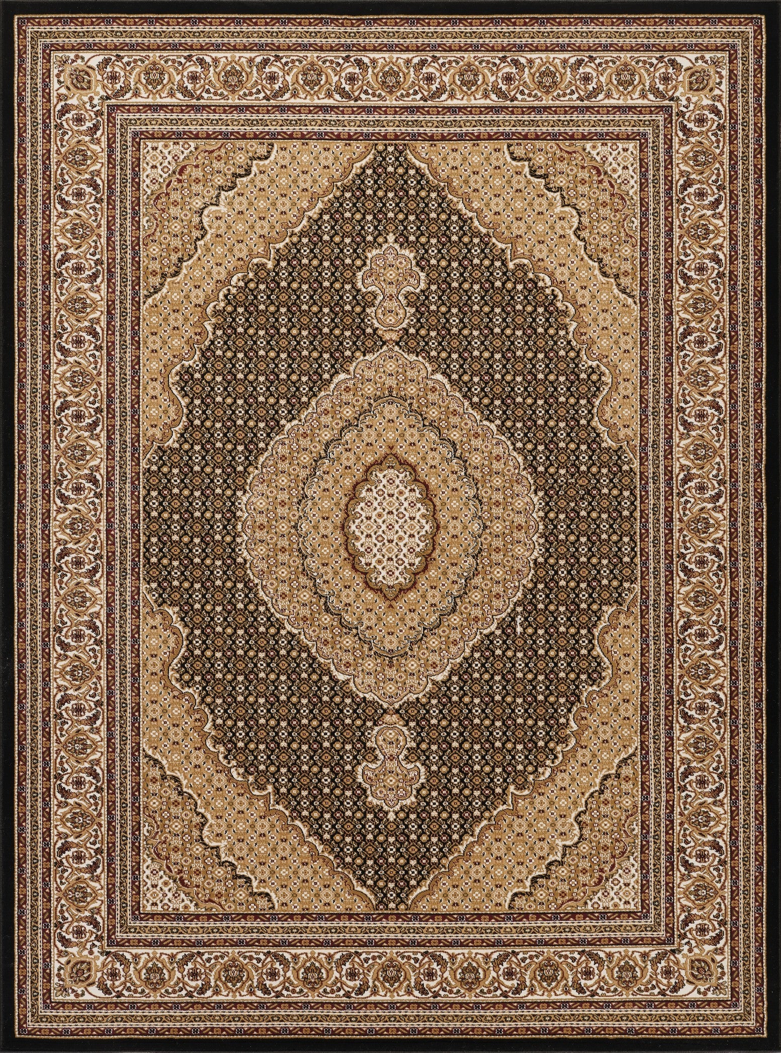 Manchester GC_HER5003 Black 7 ft. 10 in. x 10 ft. 6 in. Area Rug