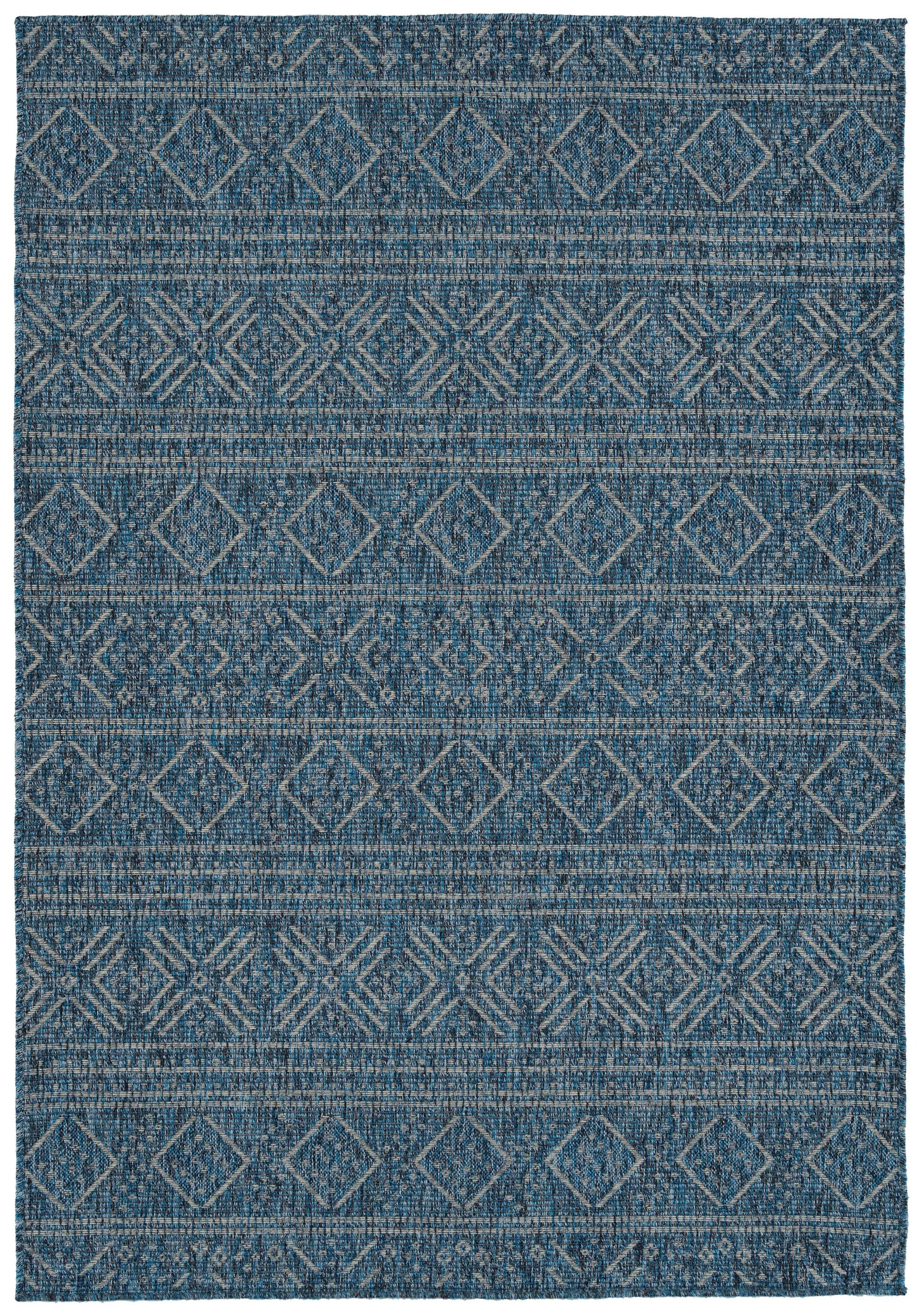 Modern, Transitional, Geometric, Southwestern, Textured High-Low Cut & Loop 5'3' x 7'6' Rectangle Area Rug